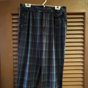 Anthropologie cartonnier plaid pants